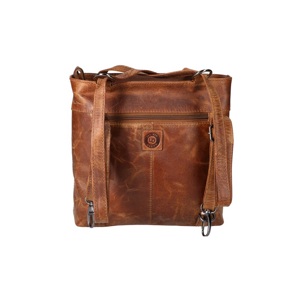 Leren schouder rugzak